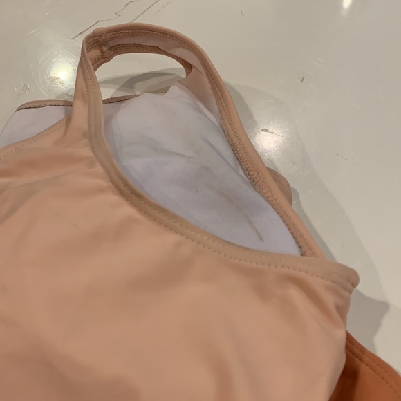 BNWOT Coral and blush geometric cut out bathing suit - Picture 5 of 5